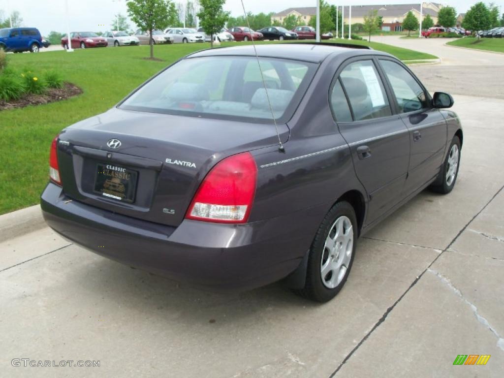 2001 Elantra GLS - Midnight Gray / Gray photo #3