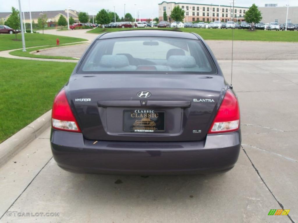 2001 Elantra GLS - Midnight Gray / Gray photo #4