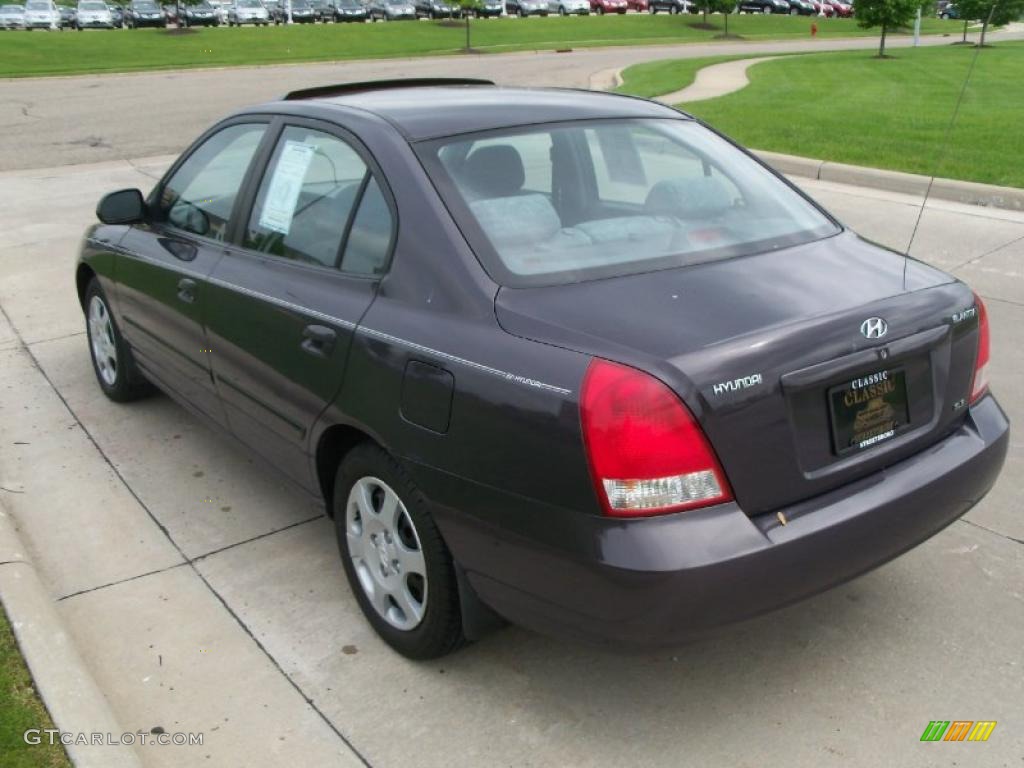 2001 Elantra GLS - Midnight Gray / Gray photo #5