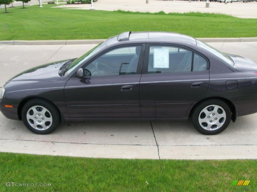 2001 Elantra GLS - Midnight Gray / Gray photo #6