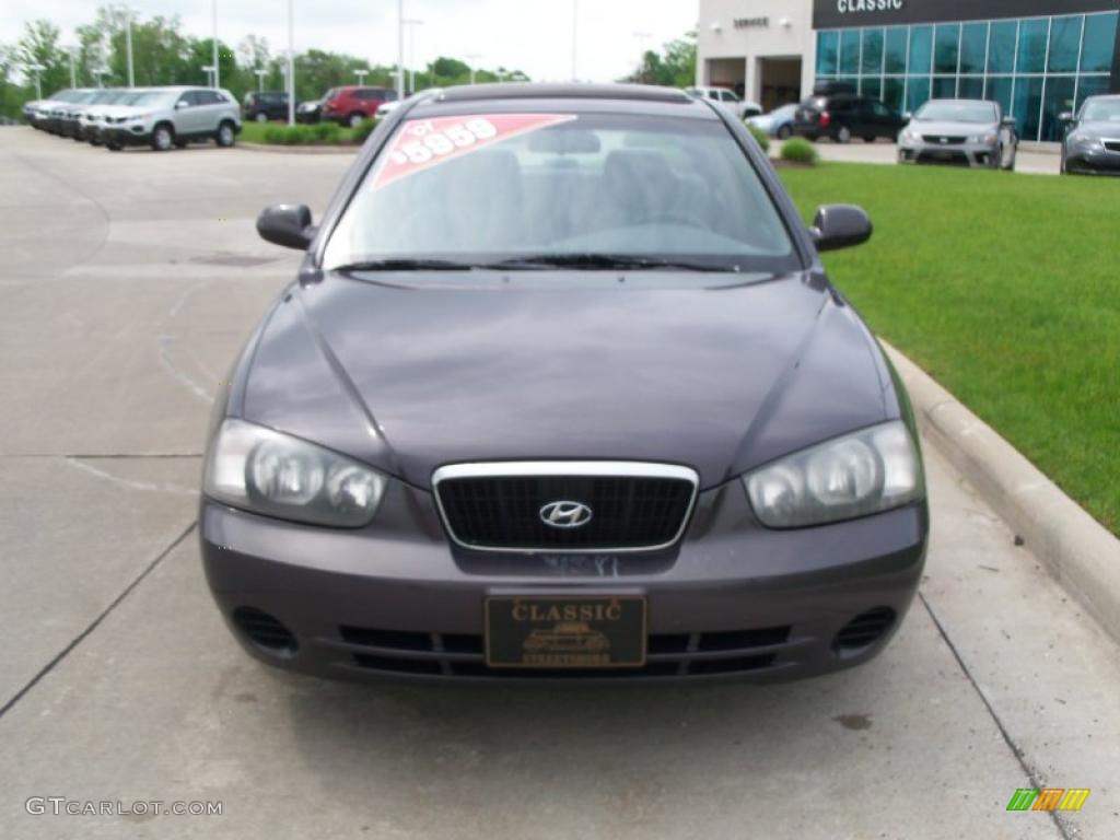 2001 Elantra GLS - Midnight Gray / Gray photo #8