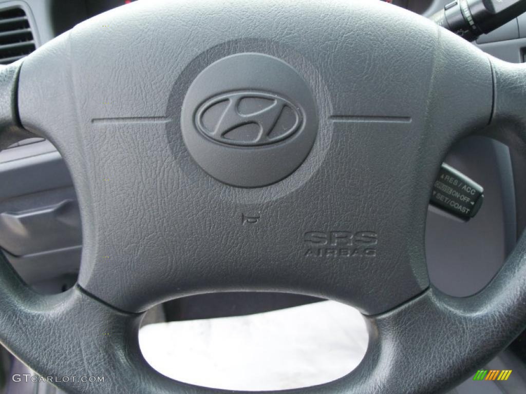 2001 Elantra GLS - Midnight Gray / Gray photo #11