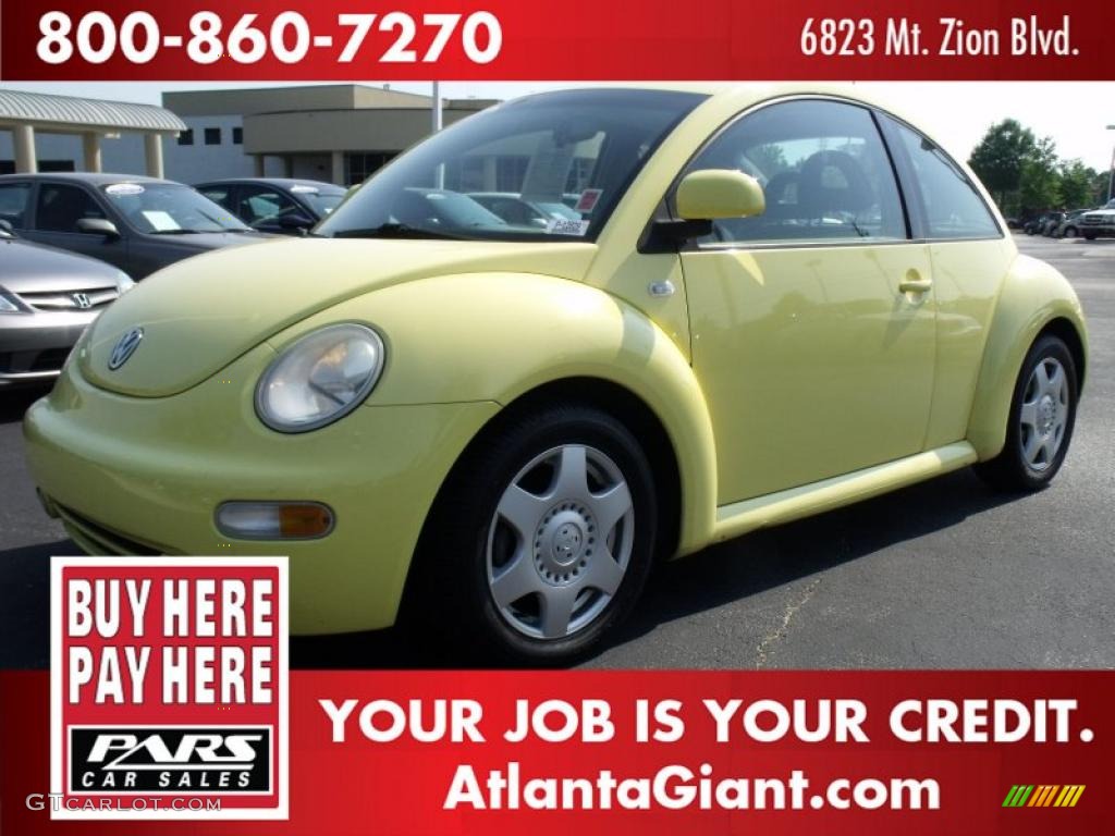 2000 New Beetle GLX 1.8T Coupe - Yellow / Black photo #1