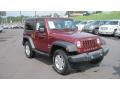 2009 Red Rock Crystal Pearl Coat Jeep Wrangler X 4x4  photo #7
