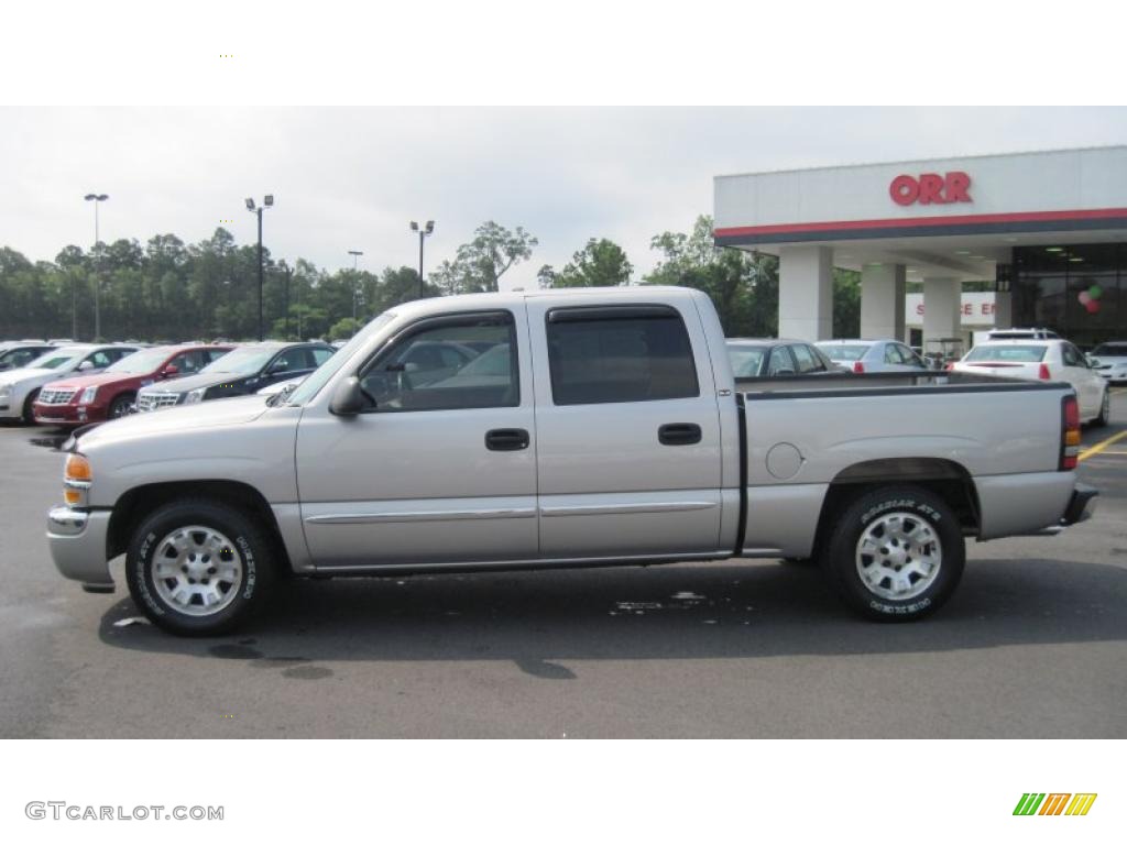 2006 Sierra 1500 SLE Crew Cab - Silver Birch Metallic / Dark Pewter photo #2