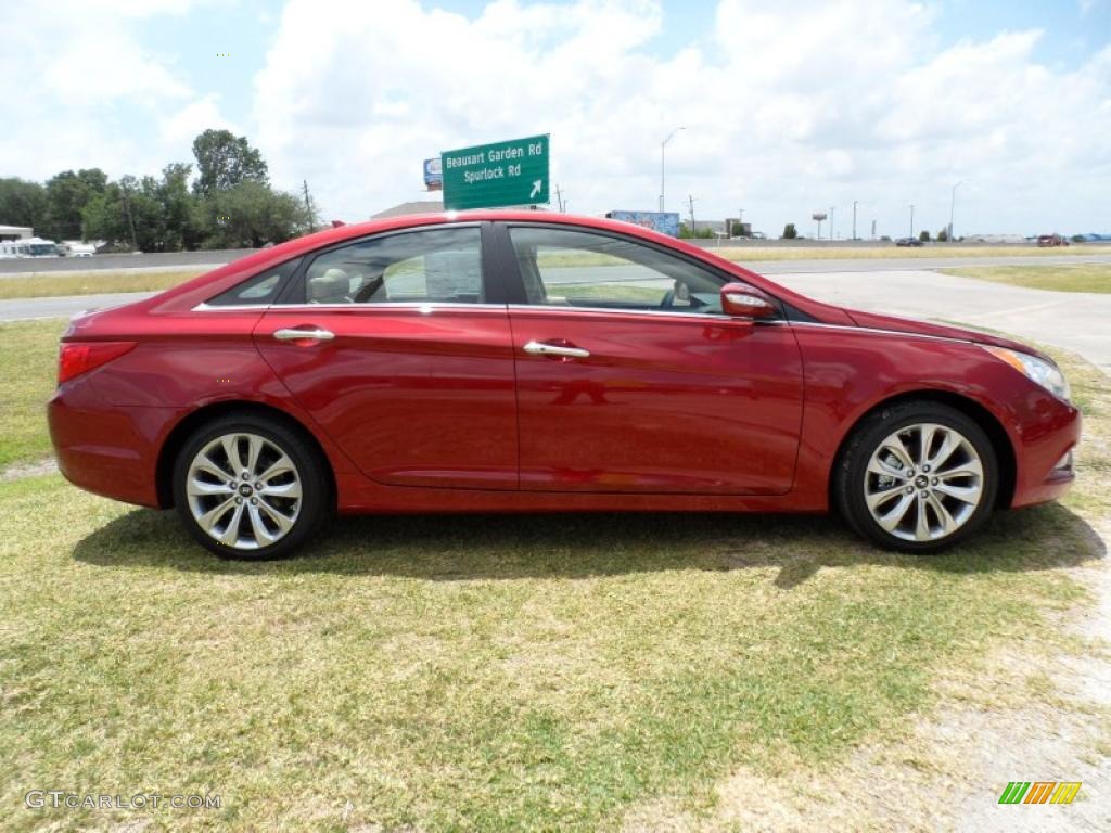 2011 Sonata Limited 2.0T - Venetian Red / Camel photo #2