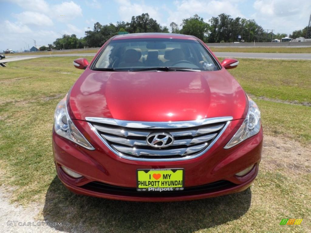 2011 Sonata Limited 2.0T - Venetian Red / Camel photo #8