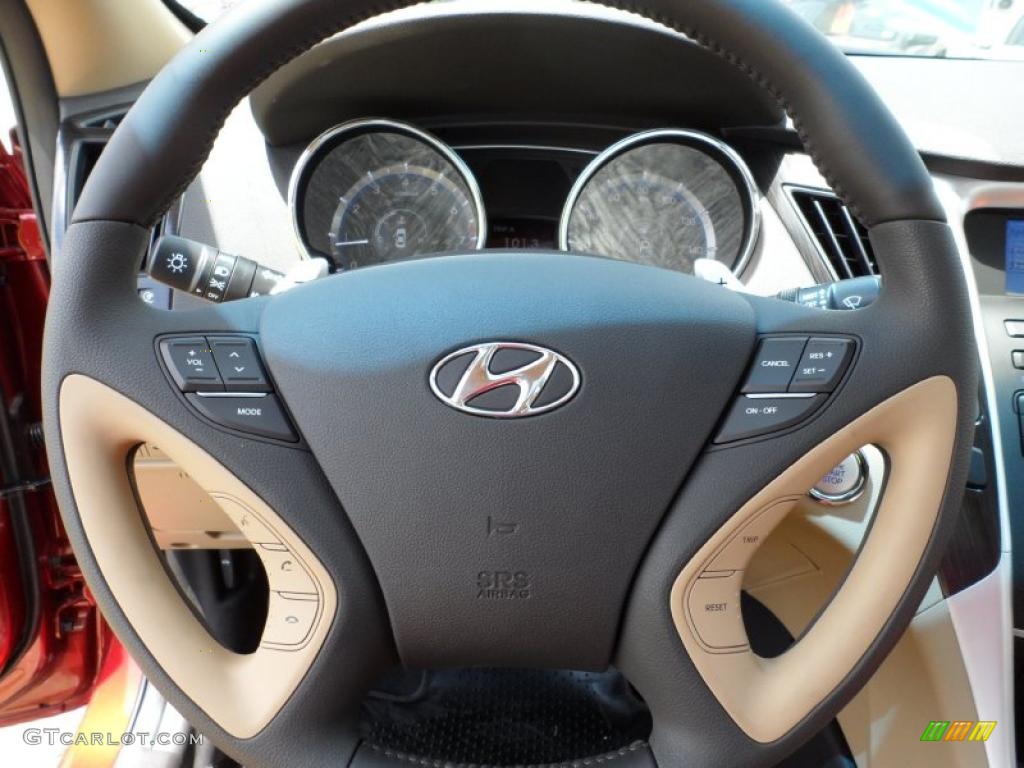2011 Sonata Limited 2.0T - Venetian Red / Camel photo #37