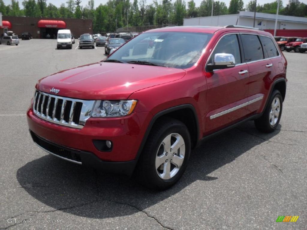 2011 Grand Cherokee Limited - Inferno Red Crystal Pearl / Black/Light Frost Beige photo #1