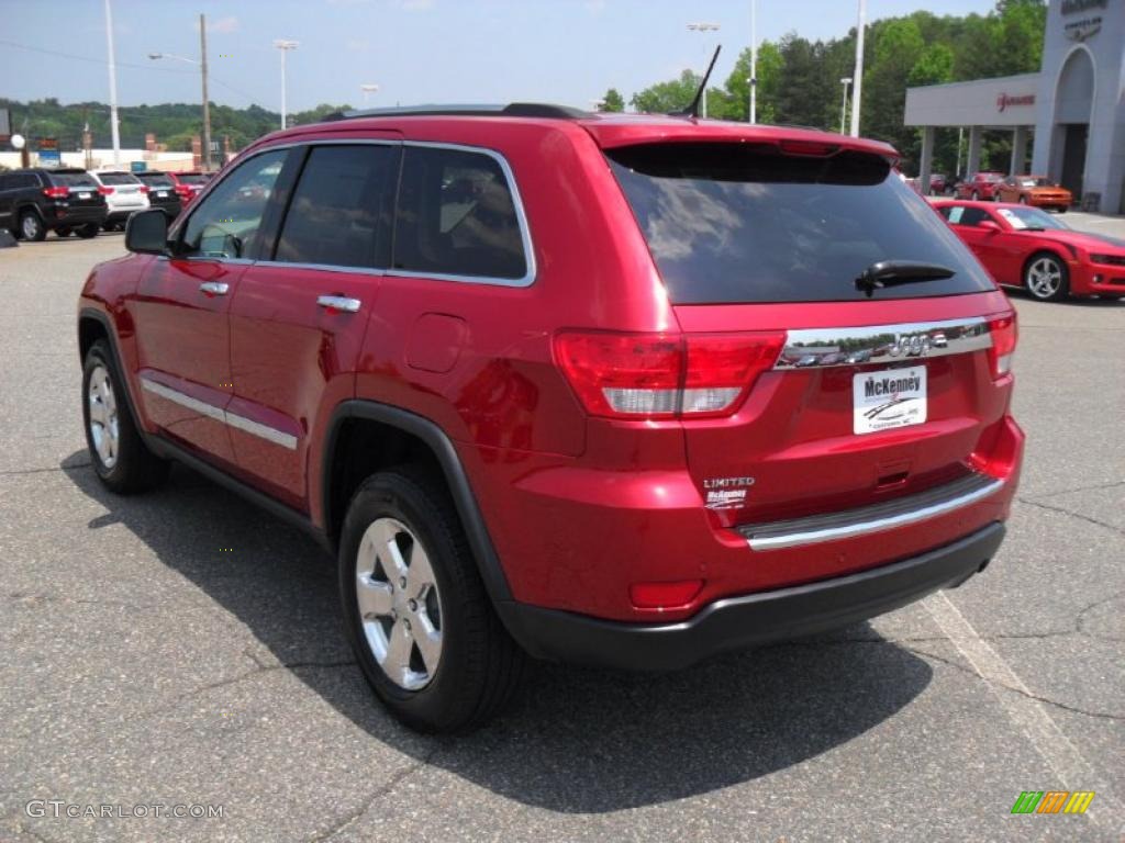 2011 Grand Cherokee Limited - Inferno Red Crystal Pearl / Black/Light Frost Beige photo #2