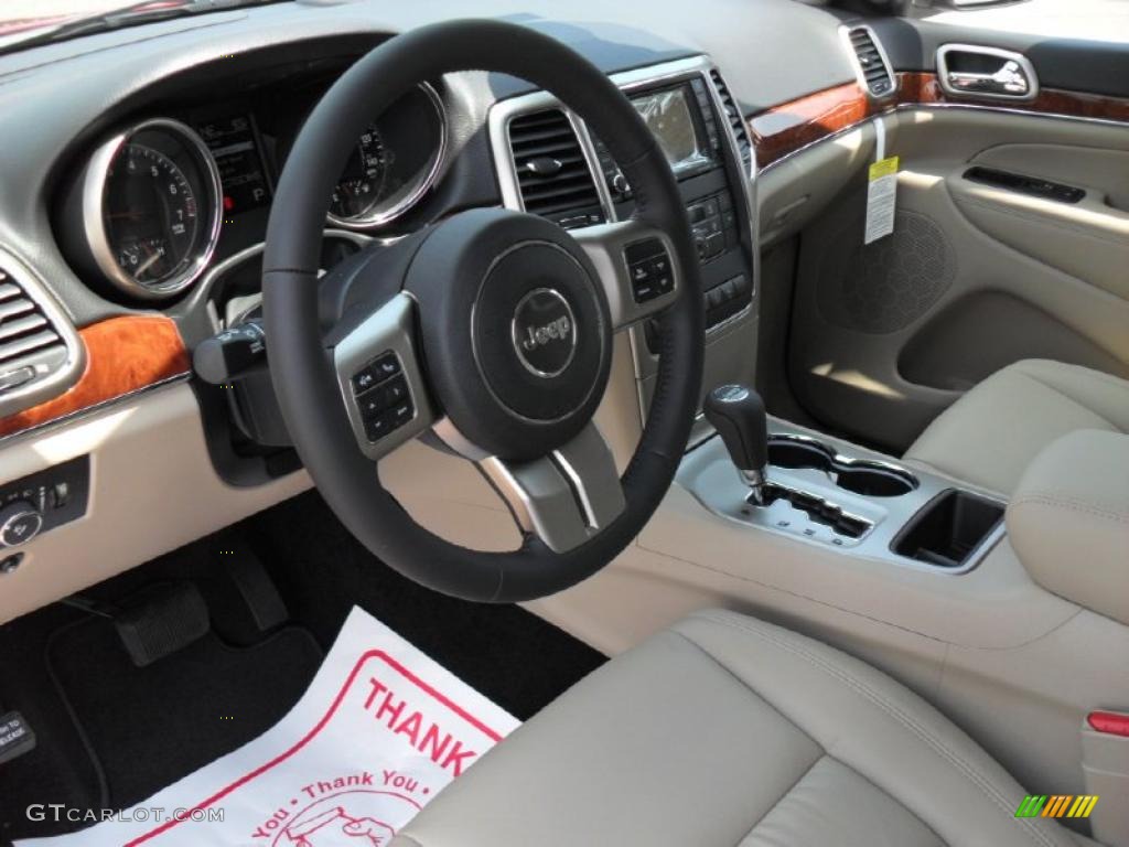 Black/Light Frost Beige Interior 2011 Jeep Grand Cherokee Limited Photo #49744435
