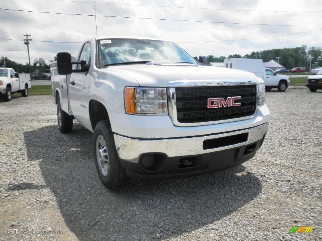 2011 Sierra 2500HD Work Truck Regular Cab Commercial - Summit White / Dark Titanium photo #2