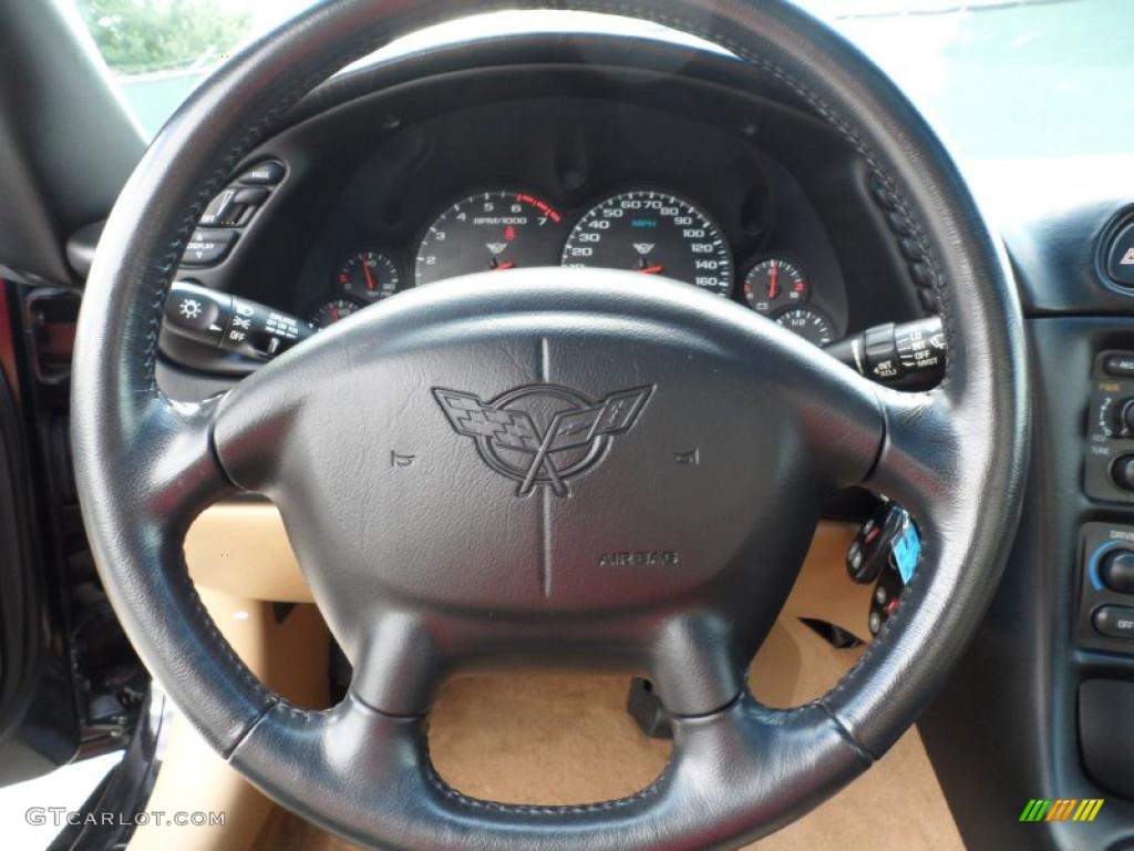 2004 Chevrolet Corvette Coupe Light Oak Steering Wheel Photo #49745674