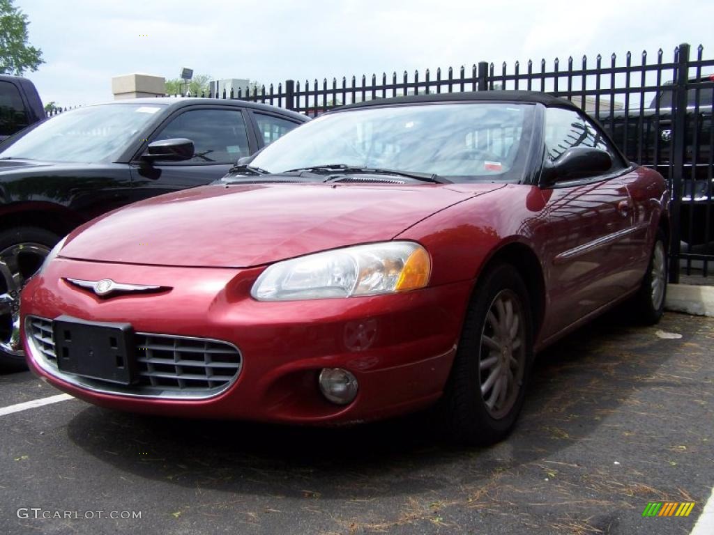 2002 Sebring LXi Convertible - Ruby Red Pearl / Sandstone photo #1