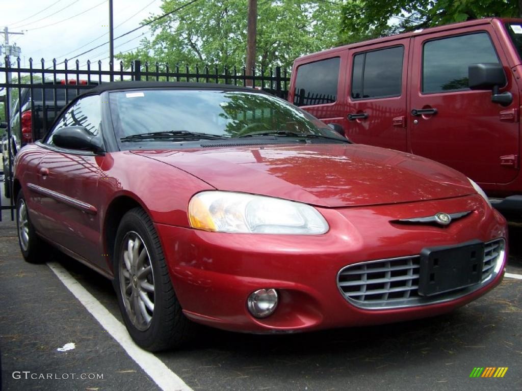 Ruby Red Pearl 2002 Chrysler Sebring LXi Convertible Exterior Photo #49748755