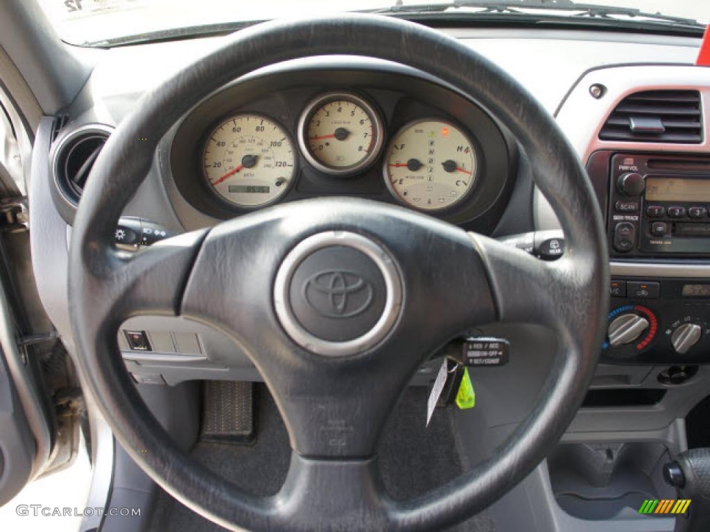 2002 Toyota RAV4 Standard RAV4 Model Gray Steering Wheel Photo #49749262