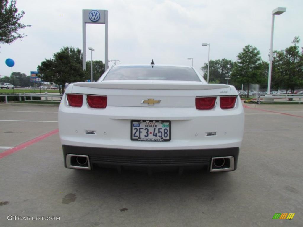 2010 Camaro SS Coupe - Summit White / Black/Inferno Orange photo #4