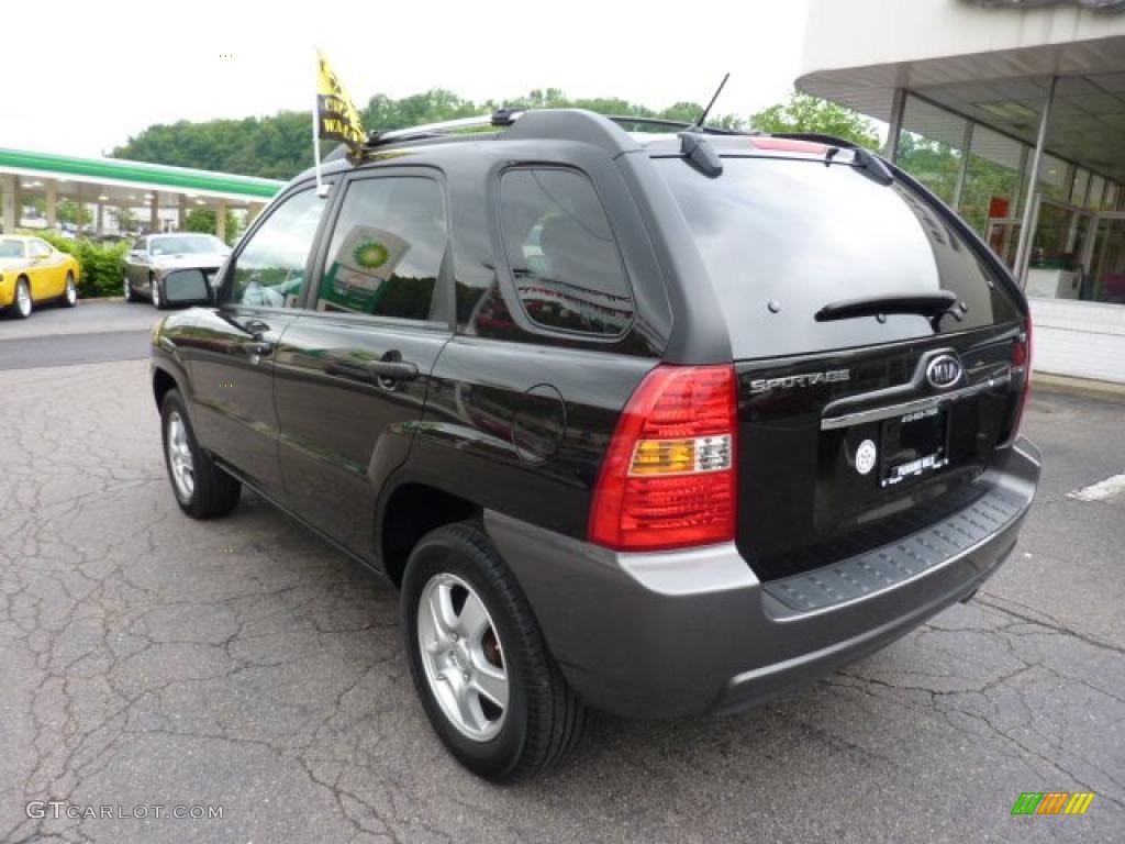 2008 Sportage LX - Black Cherry Metallic / Black photo #3