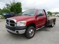 2008 Inferno Red Crystal Pearl Dodge Ram 3500 SLT Regular Cab 4x4 Chassis  photo #1