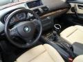 Savanna Beige/Black Boston Leather 2009 BMW 1 Series 135i Coupe Interior Color