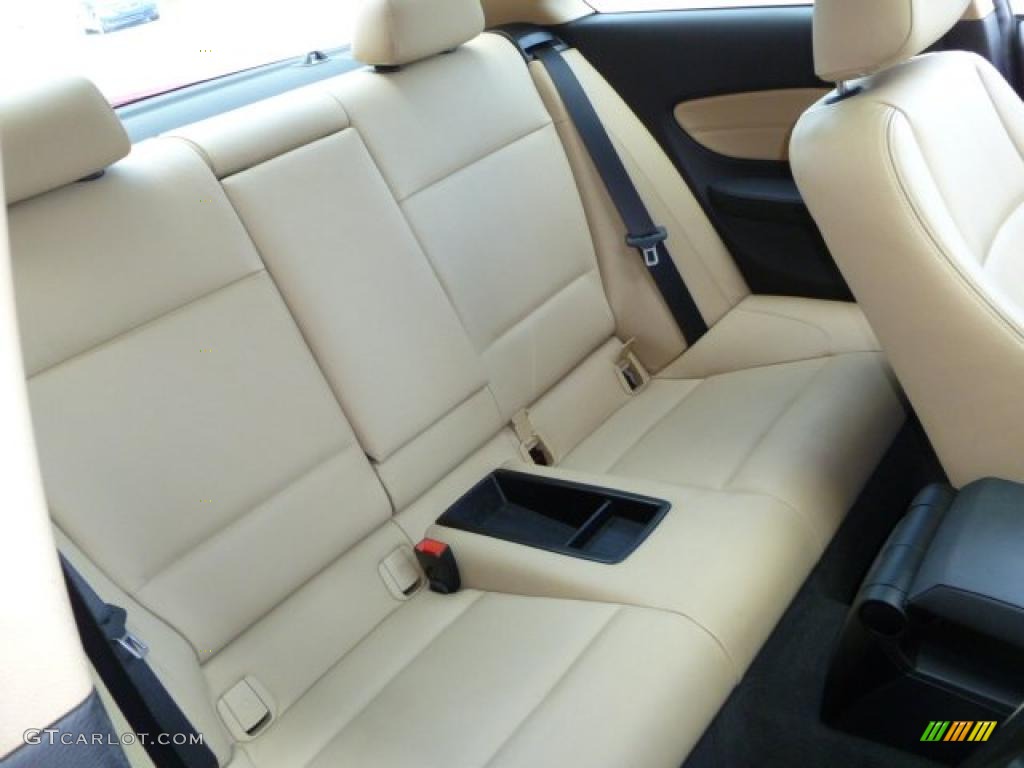 Savanna Beige/Black Boston Leather Interior 2009 BMW 1 Series 135i Coupe Photo #49754212