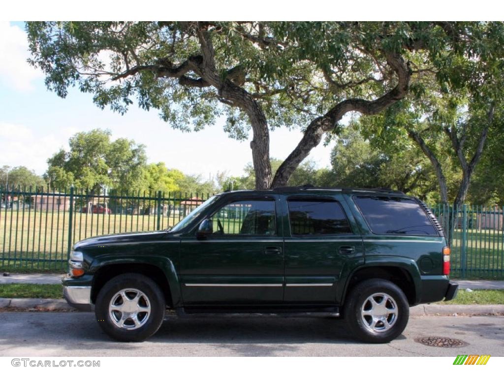 2004 Tahoe LT 4x4 - Dark Green Metallic / Tan/Neutral photo #2