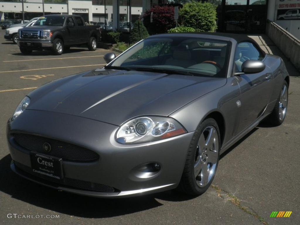 2007 XK XK8 Convertible - Slate Grey Metallic / Ivory/Slate photo #1