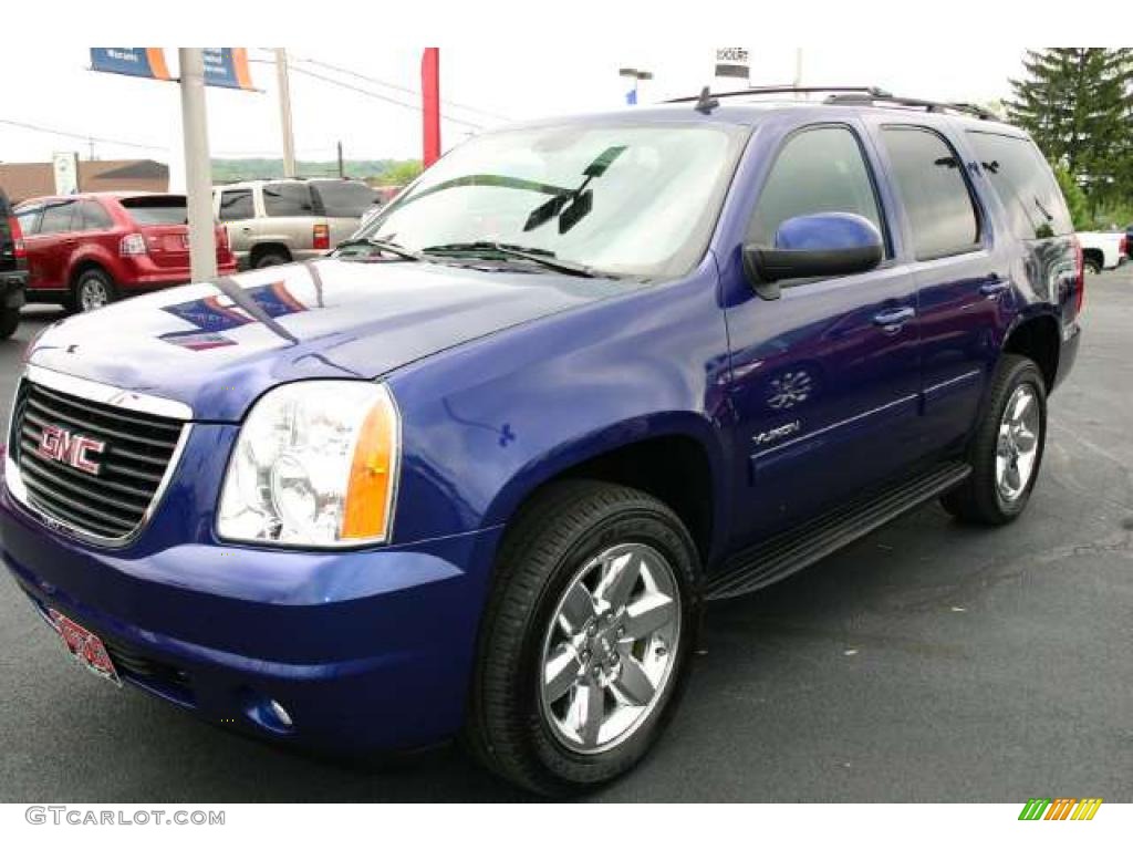 2010 Yukon SLE 4x4 - Laser Blue Metallic / Ebony photo #22