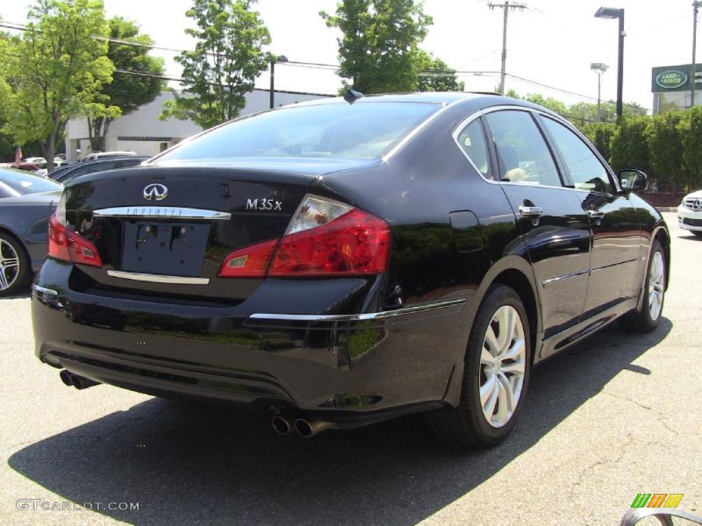 Black Obsidian 2008 Infiniti M 35x AWD Sedan Exterior Photo #49757296