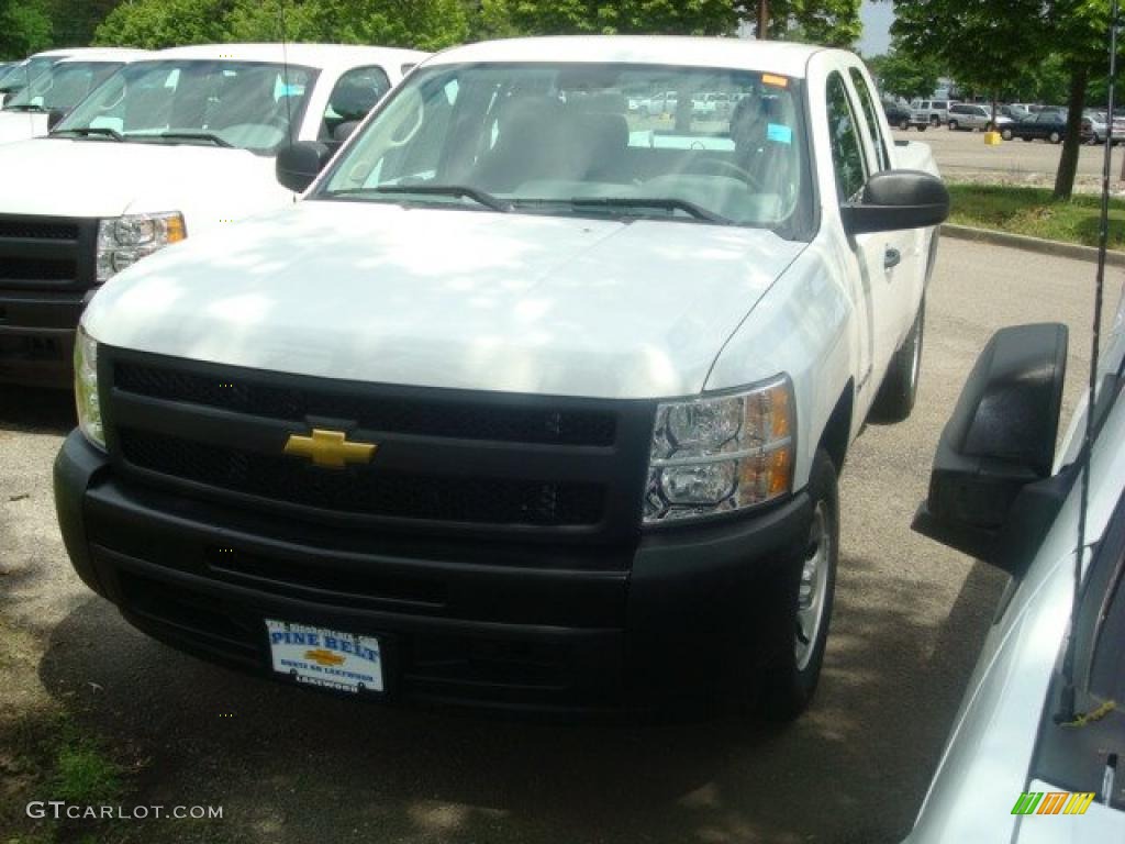 2011 Silverado 1500 Extended Cab - Summit White / Dark Titanium photo #1