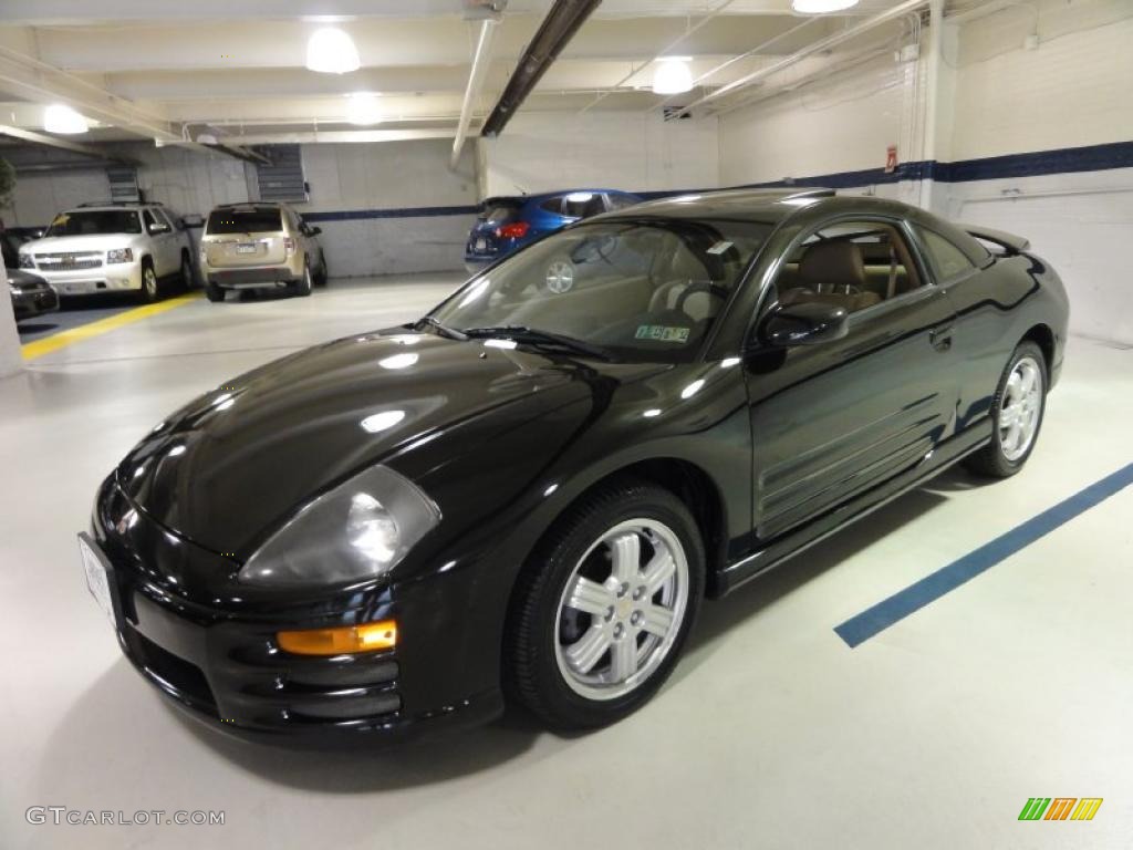 2001 Eclipse GT Coupe - Kalapana Black / Beige photo #1