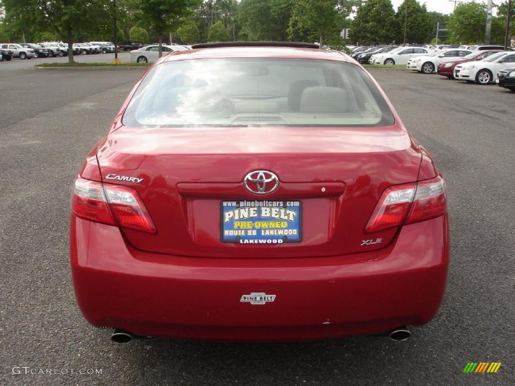 2009 Camry XLE V6 - Barcelona Red Metallic / Bisque photo #5