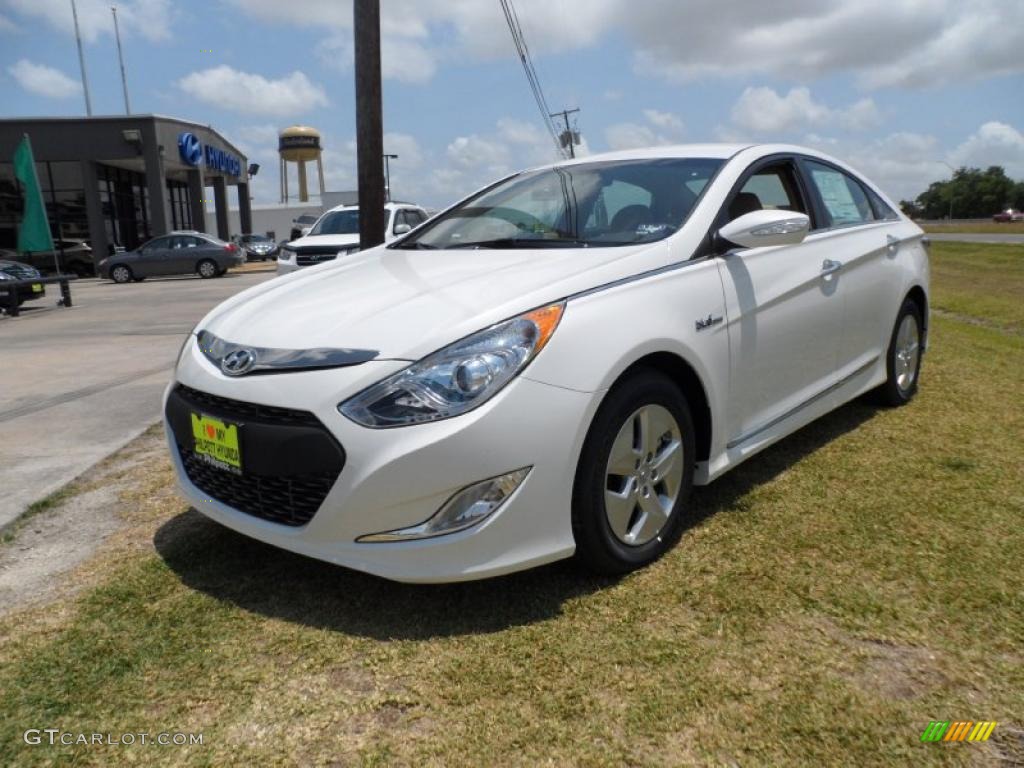 Porcelain White Pearl 2011 Hyundai Sonata Hybrid Exterior Photo #49763680
