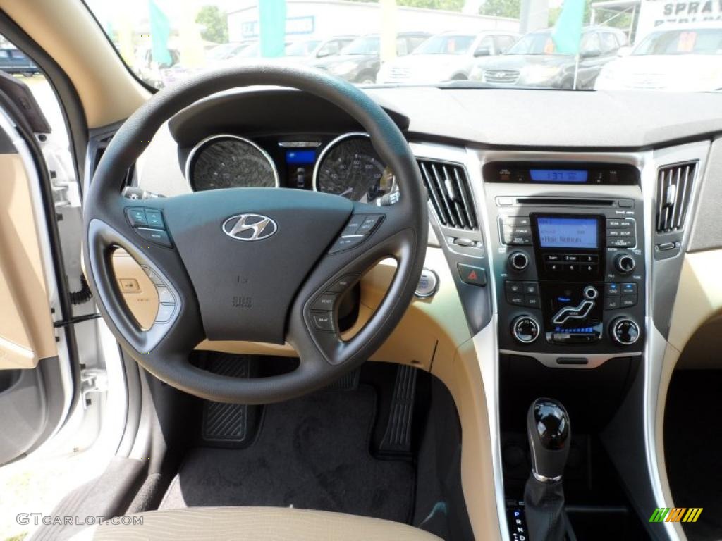 2011 Hyundai Sonata Hybrid Camel Dashboard Photo #49763980