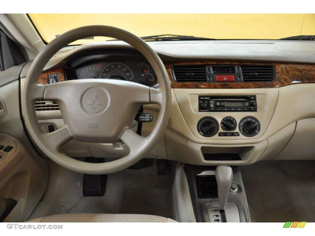 2003 Mitsubishi Lancer LS Tan Dashboard Photo #49765159