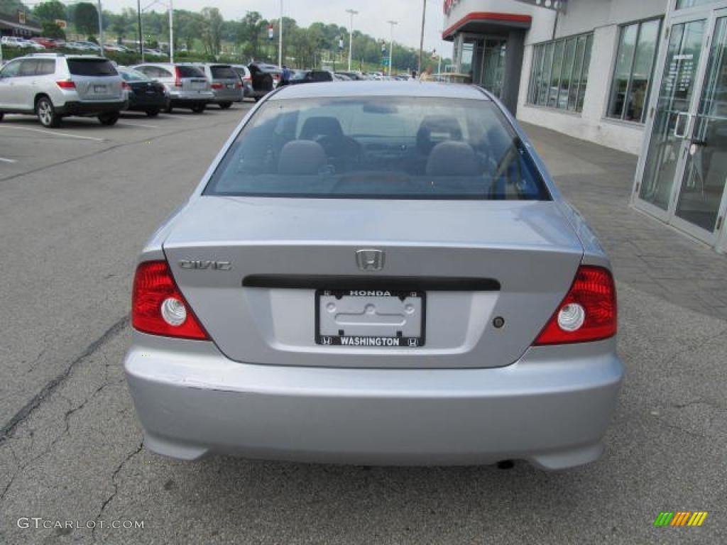 2004 Civic Value Package Coupe - Satin Silver Metallic / Gray photo #5