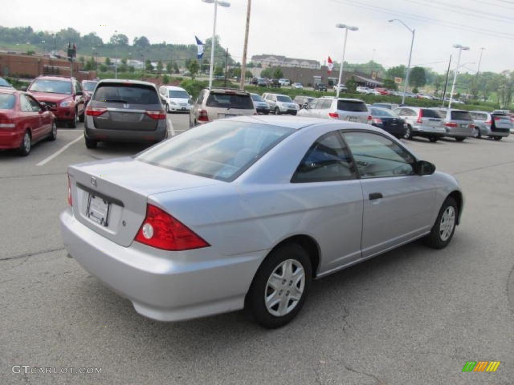 2004 Civic Value Package Coupe - Satin Silver Metallic / Gray photo #6