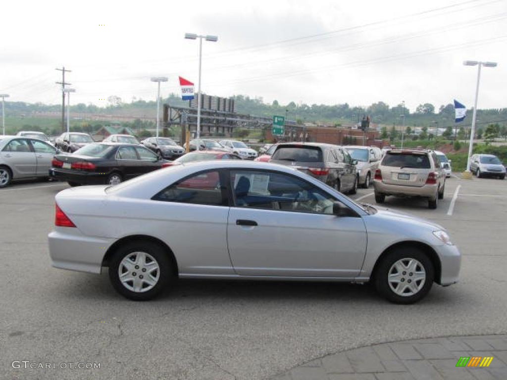 2004 Civic Value Package Coupe - Satin Silver Metallic / Gray photo #7