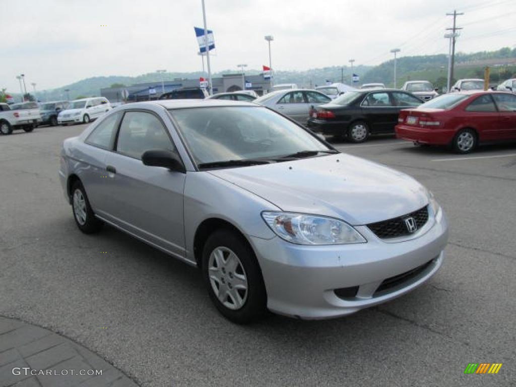 2004 Civic Value Package Coupe - Satin Silver Metallic / Gray photo #8