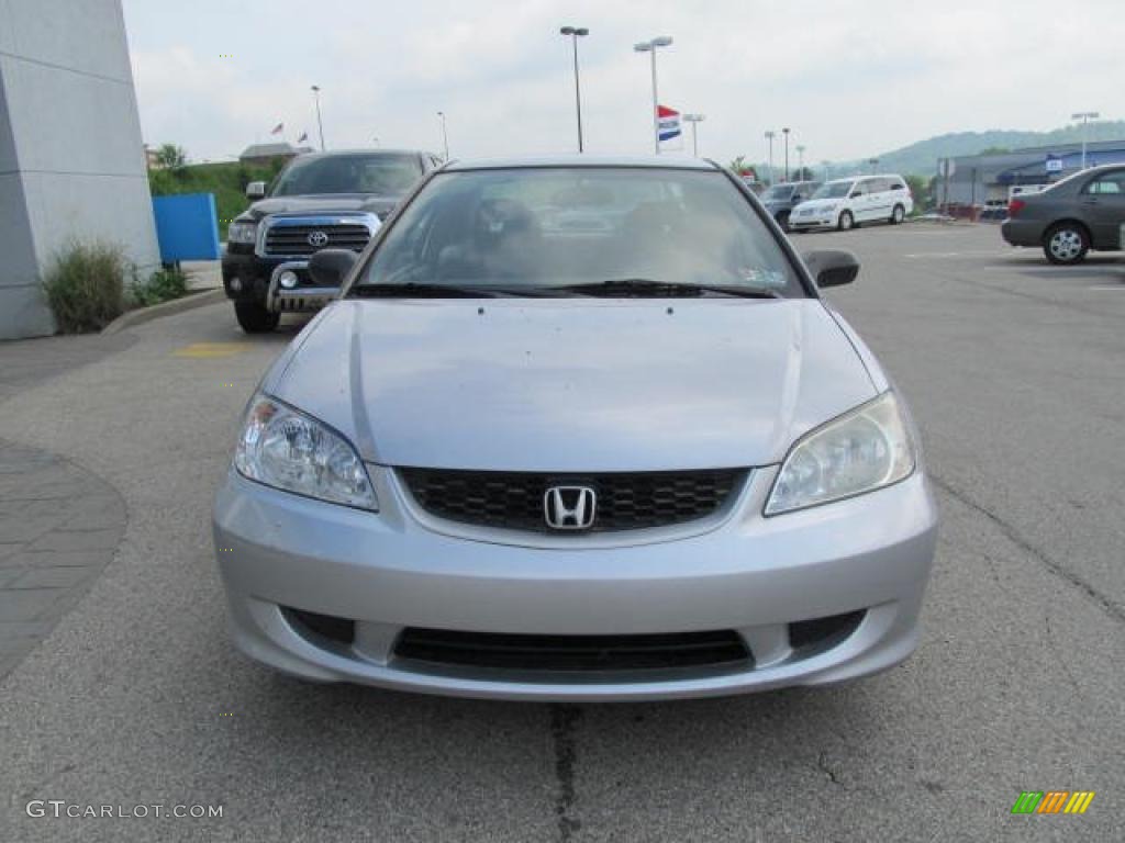2004 Civic Value Package Coupe - Satin Silver Metallic / Gray photo #9