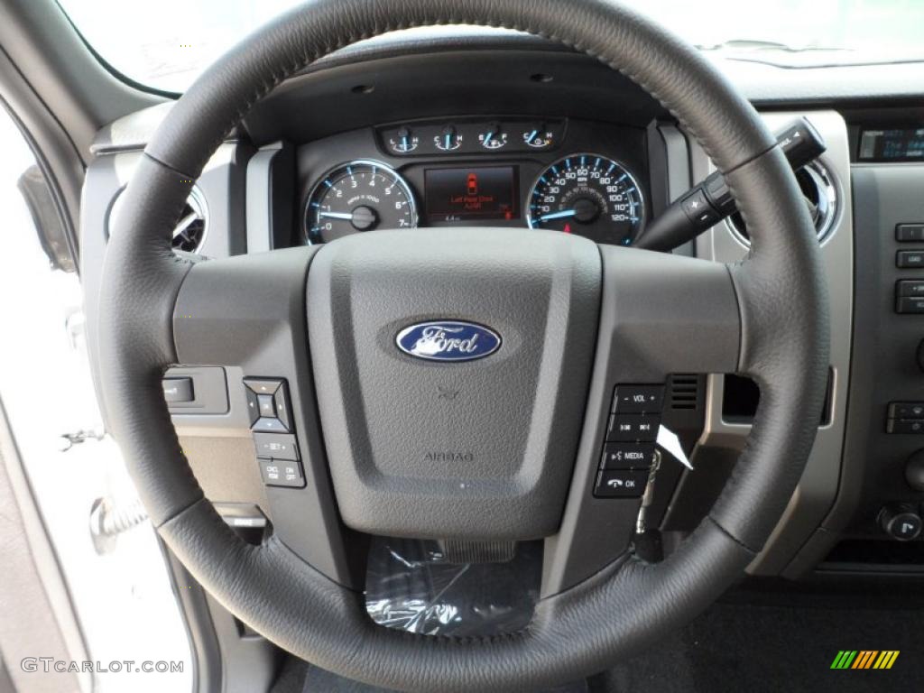 2011 F150 XLT SuperCrew - Oxford White / Steel Gray photo #32