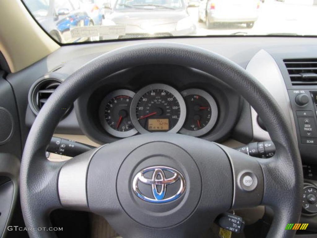 2011 Toyota RAV4 I4 4WD Sand Beige Steering Wheel Photo #49768114