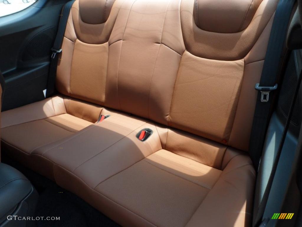 Brown Leather Interior 2011 Hyundai Genesis Coupe 3.8 Grand Touring Photo #49769233