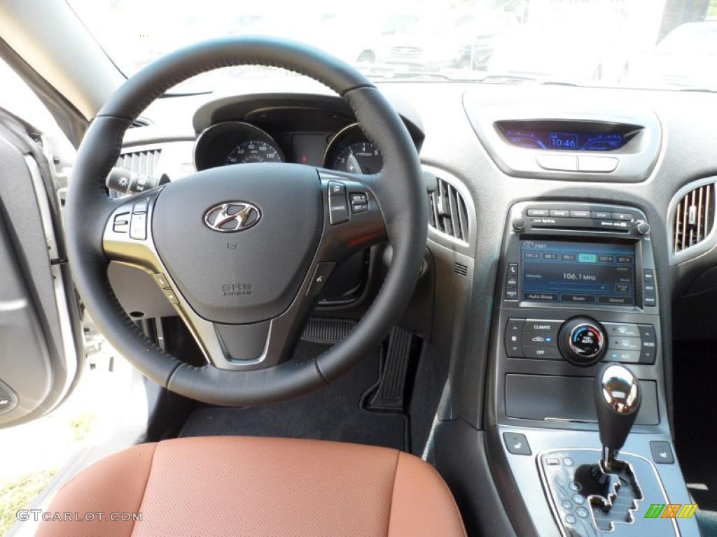 2011 Hyundai Genesis Coupe 3.8 Grand Touring Brown Leather Dashboard Photo #49769257
