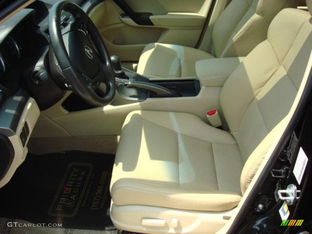 2009 TSX Sedan - Crystal Black Pearl / Taupe photo #7
