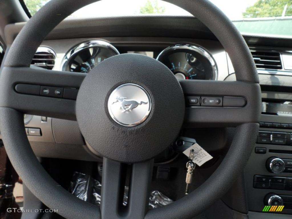 2012 Ford Mustang V6 Coupe Charcoal Black Steering Wheel Photo #49769858