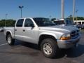 2003 Bright Silver Metallic Dodge Dakota SLT Quad Cab 4x4  photo #2