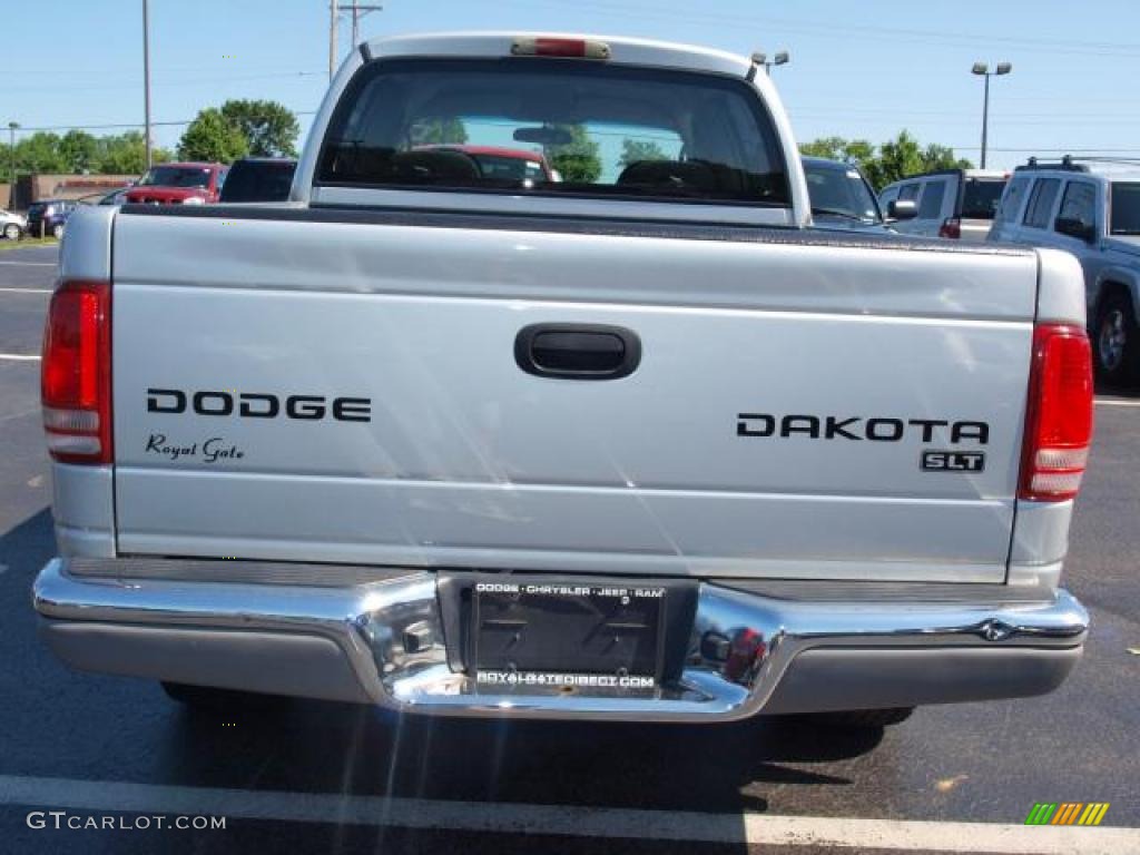 2003 Dakota SLT Quad Cab 4x4 - Bright Silver Metallic / Dark Slate Gray photo #6