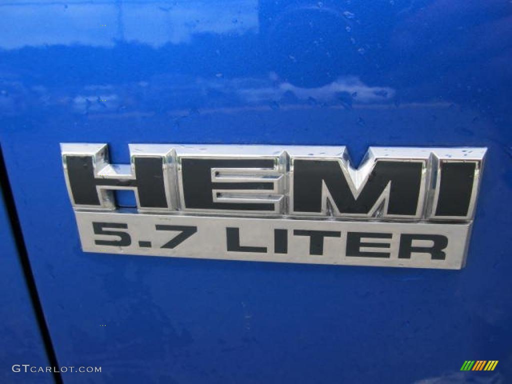 2007 Ram 1500 Big Horn Edition Quad Cab 4x4 - Electric Blue Pearl / Medium Slate Gray photo #2