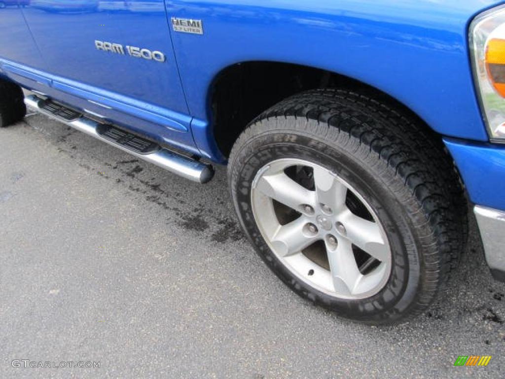 2007 Ram 1500 Big Horn Edition Quad Cab 4x4 - Electric Blue Pearl / Medium Slate Gray photo #4
